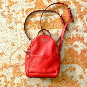 Red Kate Spade Mini Backpack Purse